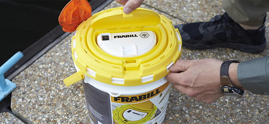 bucket of fishing lures 2.0 Tackle-Bucket: Ultimate Bundle Bait containers taking up to much room Frabill Collapsible Bait Bucket (w/