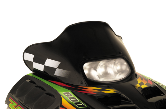 Powermadd Cobra Arctic Cat ZRT 2, Low (13"), Black with white checks - 12620