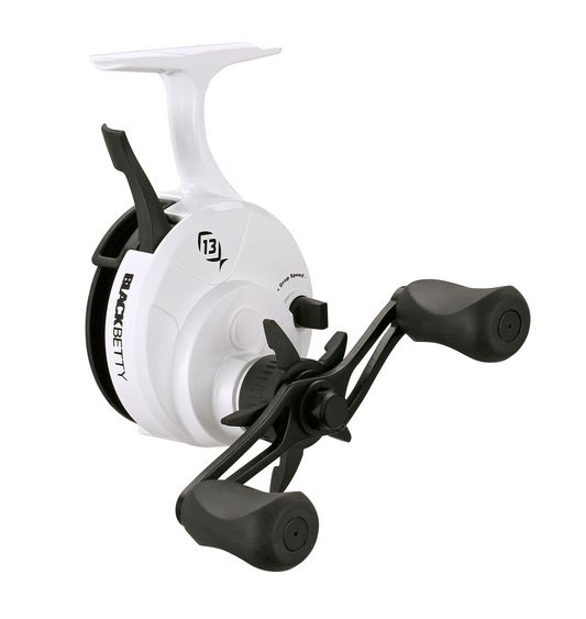 13 Fishing Black Betty Freefall Ghost Reel w/ Line Window - Left Hand