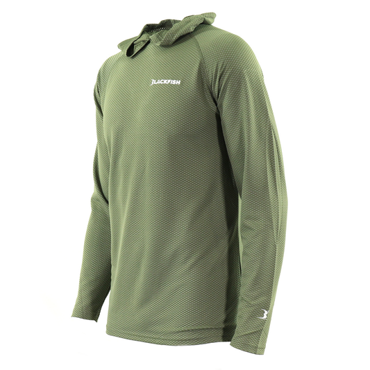 BlackFish CoolCharge UPF Angler Sun Hoodie - Mayfly Green