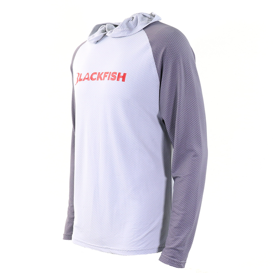 BlackFish CoolCharge UPF Angler Sun Hoodie - Grey Storm