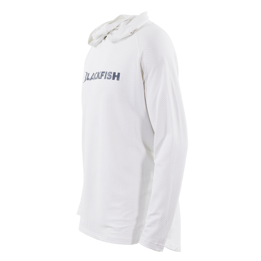 BlackFish CoolCharge UPF Angler Sun Hoodie - White
