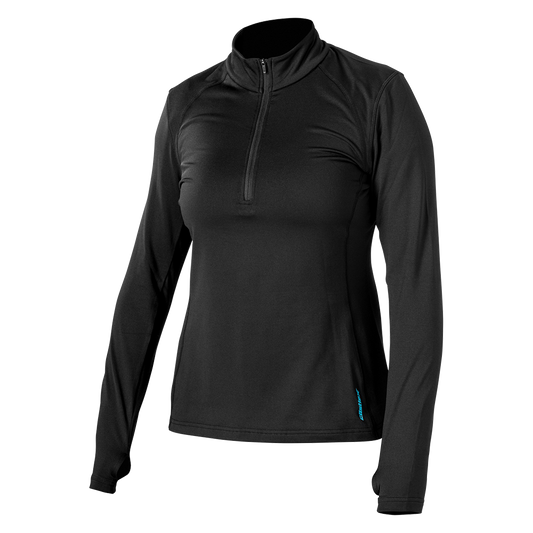 Castle X Women's Regulator 1/4 Zip Top Base Layer Black