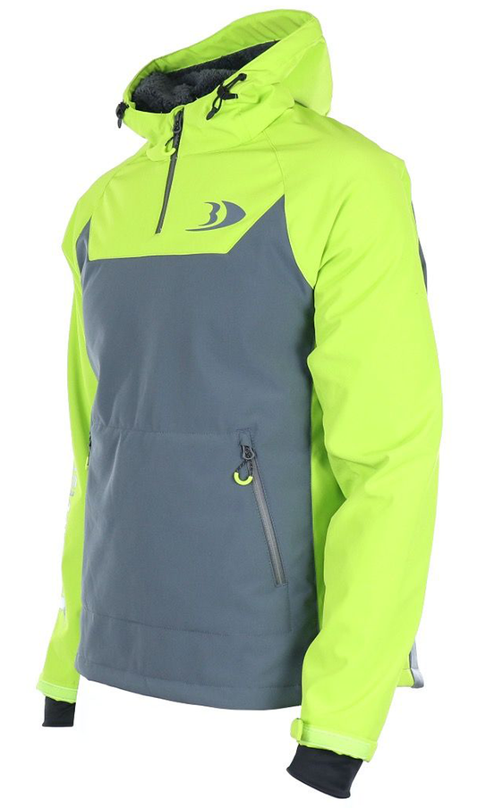 BlackFish Gale 2.0 Softshell Pullover - Charcoal / Acid Green