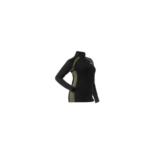 DSG Women's D-Tech 1/4 Zip Base Layer Shirt 2.0 Black-Olive