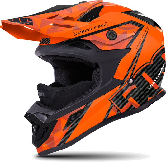 509 Altitude Carbon Fiber Helmet- Orange Side View