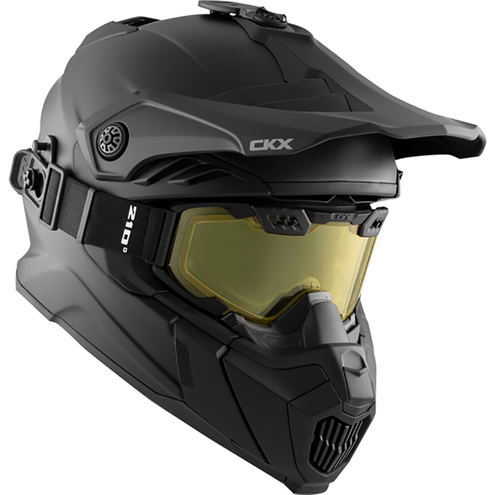 CKX Titan Air Flow Helmet Solid with 210° Goggles Matte Black / MD