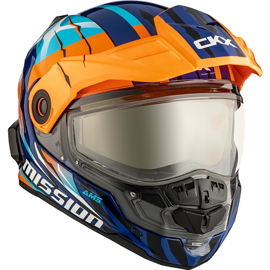 CKX Mission AMS Fiberglass Dual Sport Claw Helmet with Electric Lens