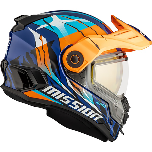 CKX Mission AMS Fiberglass Dual Sport Claw Helmet with Double Lens