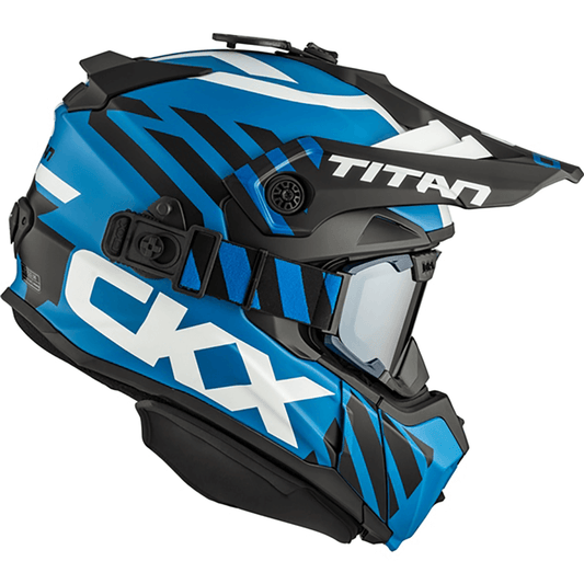 CKX Titan Fiberglass Marks Helmet With Dual Lens Goggles