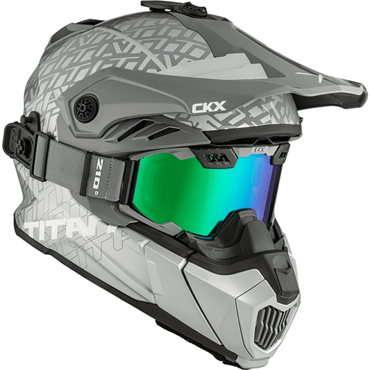 CKX Titan Roar Fiberglass Helmet With Double Lens Goggles