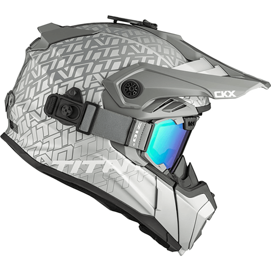 CKX Titan Roar Air Flow Fiberglass Helmet With Double Lens Goggle