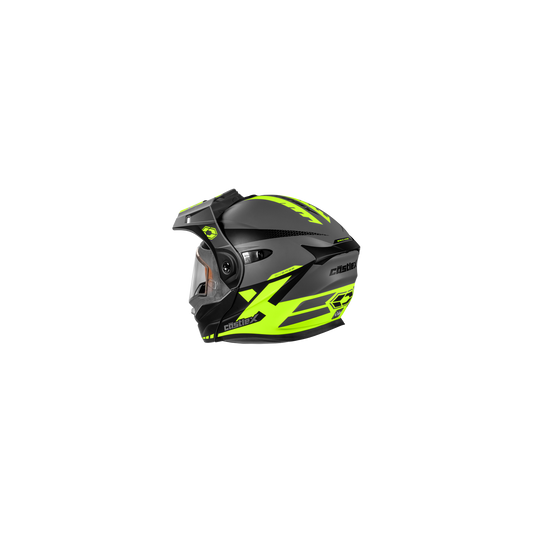 Castle X CX950 Diverge Modular Dual-Sport Helmet w/ Electric Shield Matte Hi Vis -Gray Rear