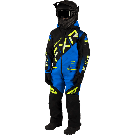 FXR Youth CX Monosuit Disable   Black / Blue-Hi Vis