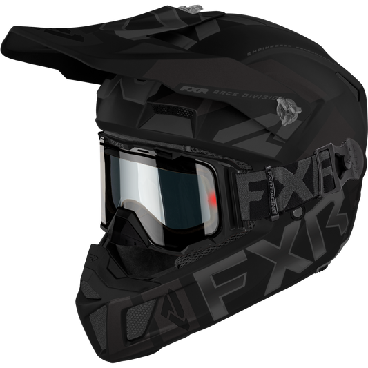 FXR Clutch Cold Stop QRS Helmet w/ Maverick Electric Goggle