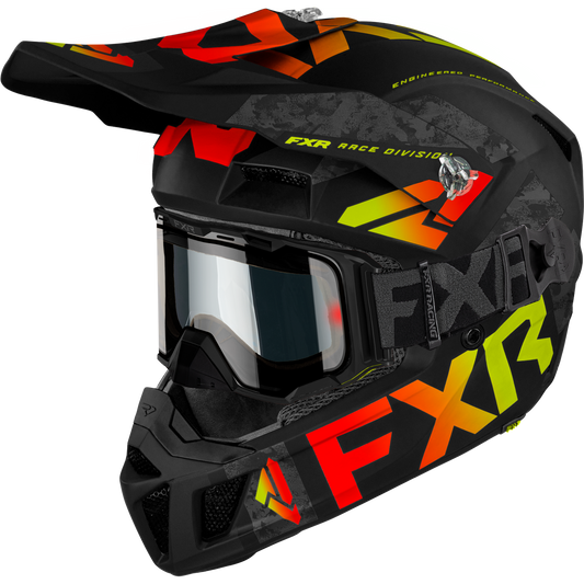 FXR Clutch Cold Stop QRS Helmet w/ Maverick Electric Goggle
