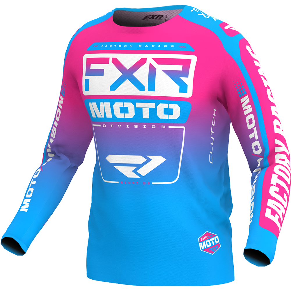 fxr motocross gear Kids Clutch MX Jersey Cyan / E-Pink / Medium Zoll-Auktion - 1 Damenfahrrad DIY Robotics Motor colour:Haute Red the FXR Racing Revo