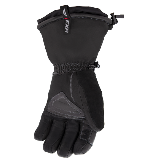 FXR Leather Gauntlet Glove Black