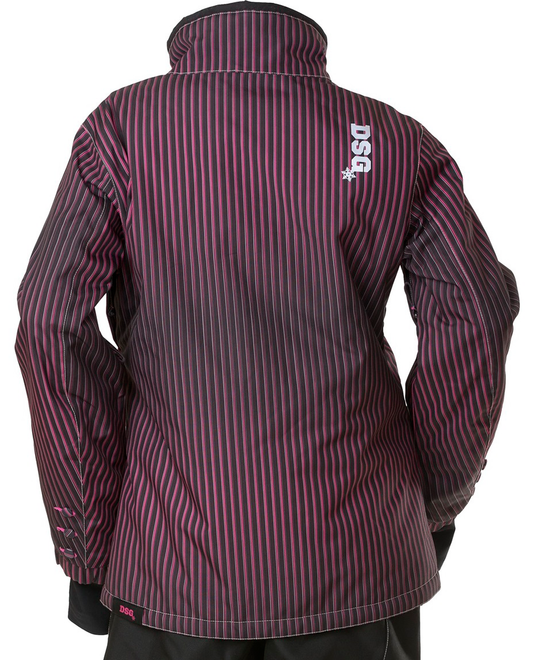 DSG Craze Jacket by Divas Snow Gear Pinstripe Back