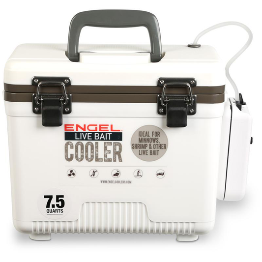 Engel 7.5qt Live Bait Drybox/Cooler w/ 2 Speed Aerator Pump and Net