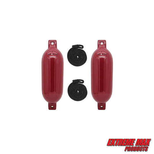 Extreme Max BoatTector Inflatable Fender Value 2-Pack - 4.5" x 16", Cranberry - 3006.7589