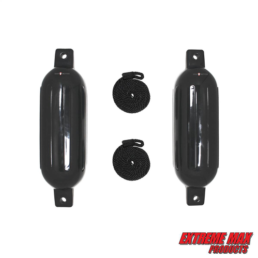 Extreme Max BoatTector Inflatable Fender Value 2-Pack - 6.5" x 22", Black - 3006.7204