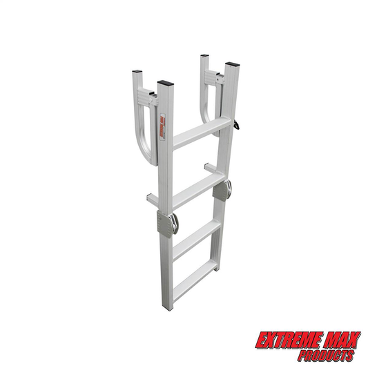 Extreme Max Aluminum 4-Step Compact Folding Pontoon Boarding Ladder - 3005.4089 FoldingPontoonLadder2