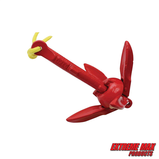 Extreme Max BoatTector Complete Grapnel Anchor Kit with Storage Bag for Small Boats, Kayaks, PWC, Jet Ski, Paddle Boards, etc. - 3.5 lbs. - 3006.6548 redanchor2