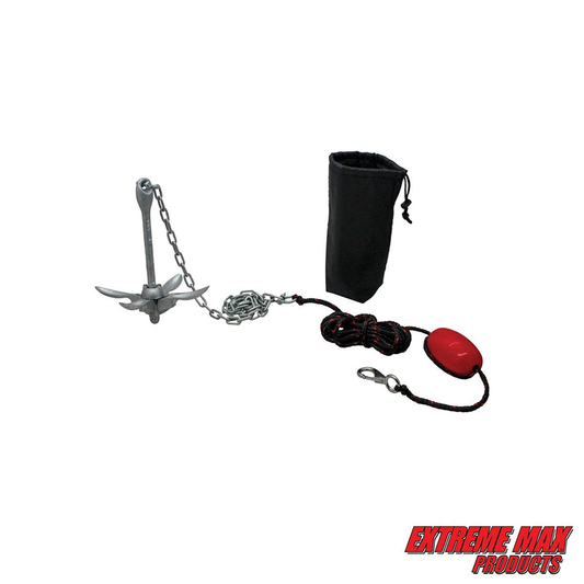 Extreme Max BoatTector Complete All-in-One Deluxe Grapnel Anchor Kit for Small Boats, Kayaks, PWC, Jet Ski, Paddle Boards-Includes 3.5 lbs-3006.67 kit 2