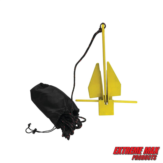 Extreme Max BoatTector Complete PWC Fluke Anchor Kit with Rope and Marker Buoy dan1