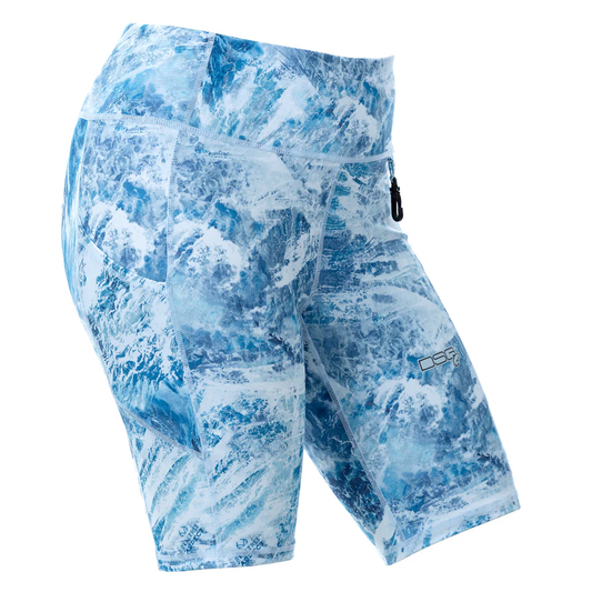 DSG Women's High Waisted UPF Boat Shorts - Realtree Aspect Sky Realtree Aspect Sky