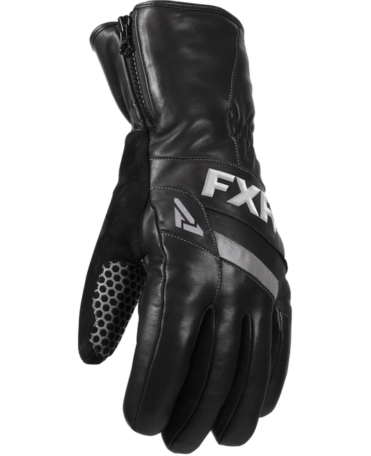 FXR Leather Short Cuff Glove Black-Front