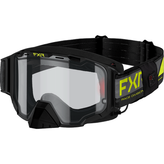 FXR Maverick Cordless Electric Goggle Hi Vis-Black