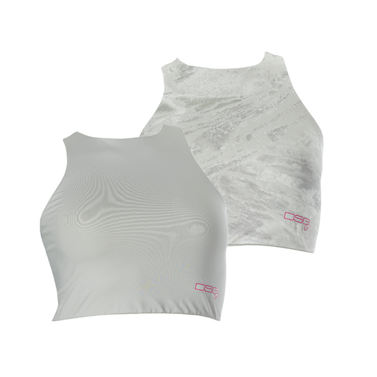 DSG Women's Reversible UPF Midi Top - Mist/Realtree Aspect Whiteout