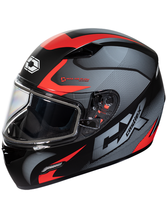 Castle X Mugello Squad Snow Helmet w/Electric Shield Matte Red