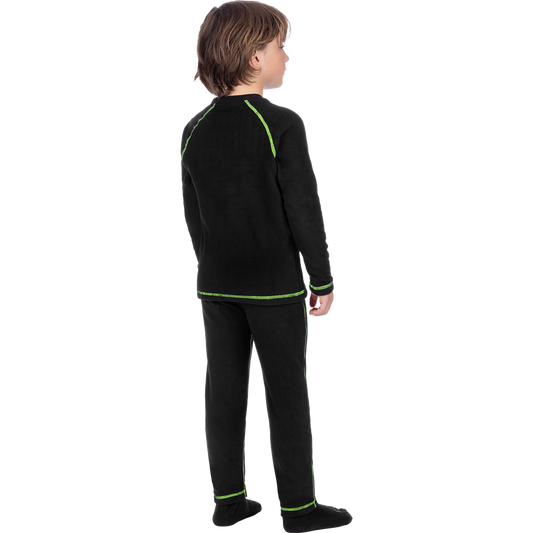 FXR Youth Pyro Thermal Base Layer Set Black / HiVis