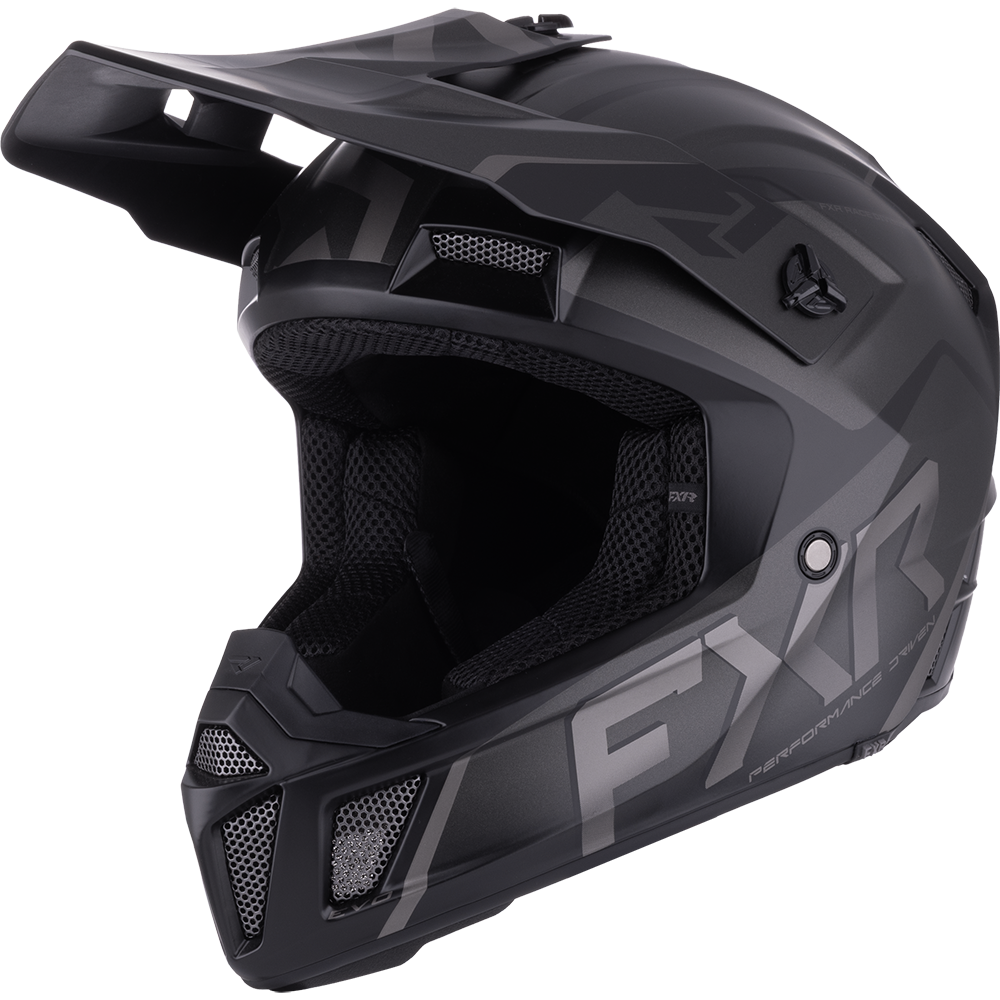FXR Youth Clutch Evo Helmet Lightweight Snowmobile Black Ops / XL