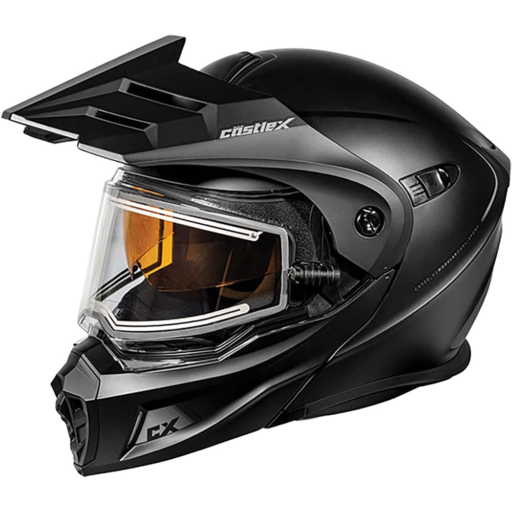 castlex dual sport motorcycle helmets Castle X CX950 V2 Modular Electric Snow Helmet (Matte Black