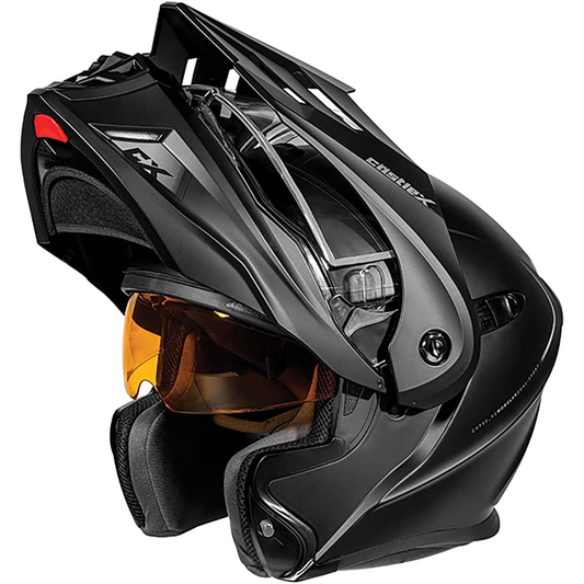 Castle X CX950 V2 Solid Modular Dual-Sport Helmet W/Electric Lens Shield Black