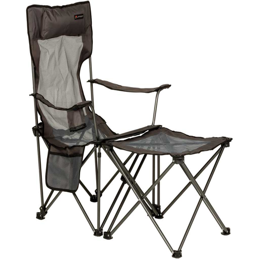 Lippert Sun Soaker Vented Reclining Camping Chair with Footrest