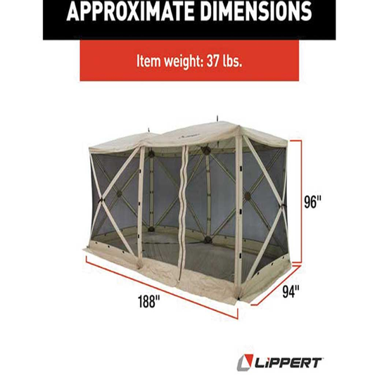 Lippert Picnic Popup Double Gazebo 16 ft x 8 ft lphub2