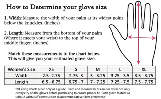 DSG Women's D-Tech Liner Glove Sizing