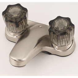 Empire Brass Company 4" Lavatory Faucet - Nickel with smoked handles