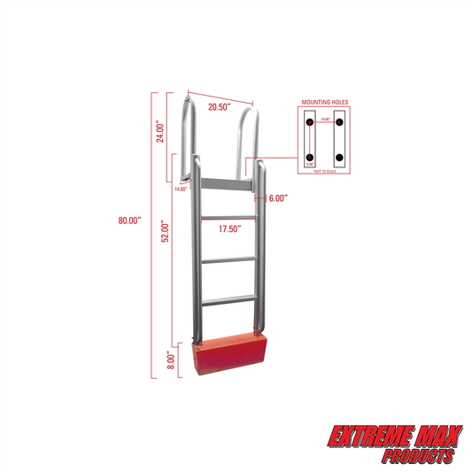 Extreme Max Floating Dock Ladder - 4-Step - 3005.5257