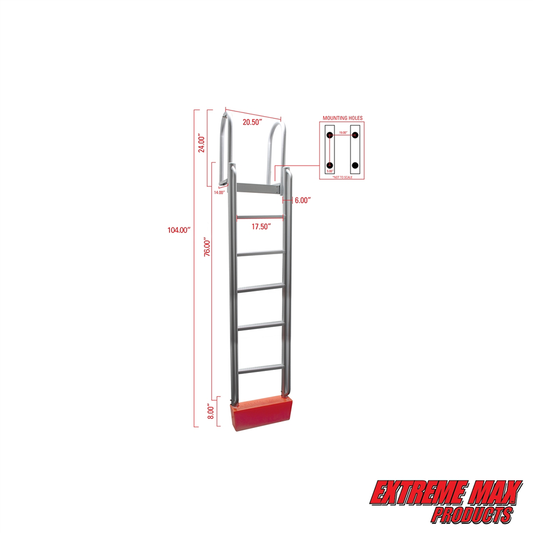 Extreme Max Floating Dock Ladder - 6-Step - 3005.5267