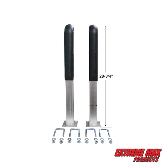 Extreme Max Heavy-Duty 30" Pontoon Trailer Guide-Ons with Non-Marking Coating for 3" Trailer Frames - Includes 2 Guide-Ons - 3005.3787 heavy-dutyPontoonGuide2