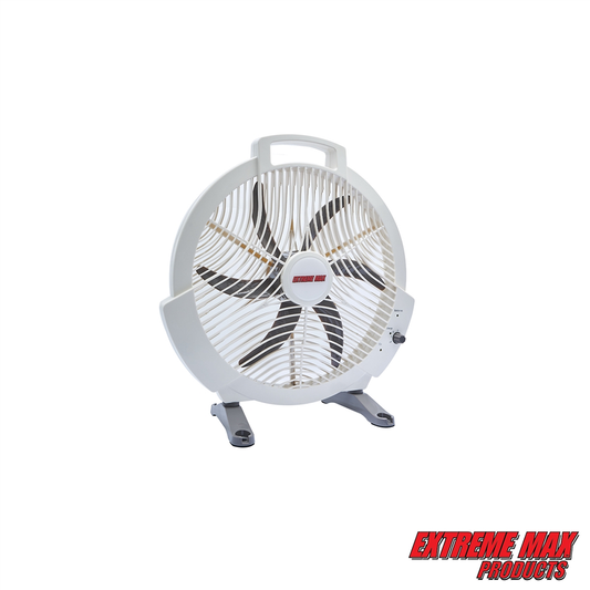 Extreme Max Rechargeable AC/DC 12 Volt Box Fan with Lithium Battery - 1229.4089