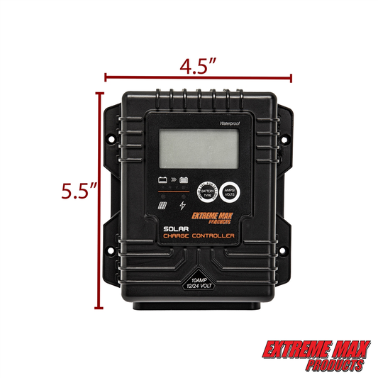 Extreme Max Waterproof Solar Charge Controller for 12V & 24V - 3006.9005