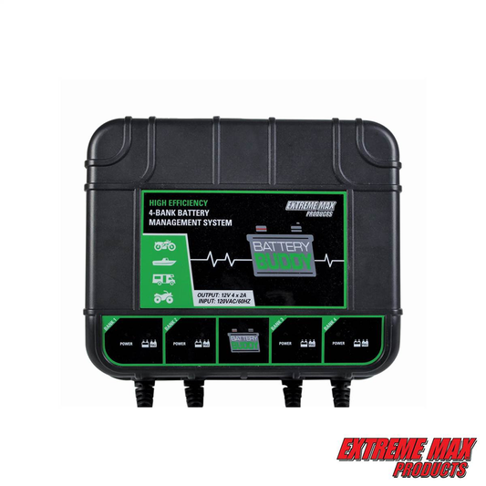 Extreme Max Battery Buddy 4-Bank Battery Charger/Maintainer - 1229.4023 4banlkbattcharger1