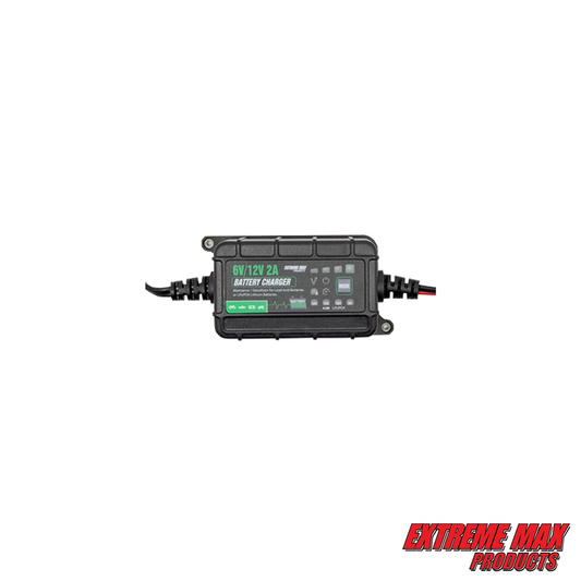 Extreme Max 2A Battery Charger Maintainer Desulfator for 12V & 6V Car Marine Outdoor Power Sport Batteries - 1229.4028 2abattmaintainer1